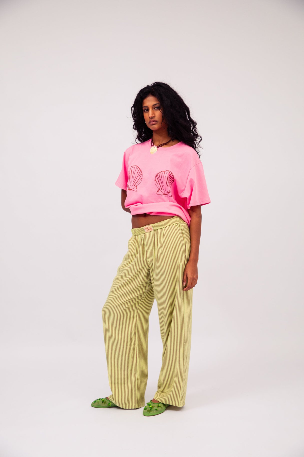 Shell Boyfriend Tee in Pink